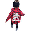 Toddler Long Sleeve Shirt Baby Boy Girl Plaid Top For Toddler Spring Winter Coat For Kid (Red Plaid, 4-5 T)