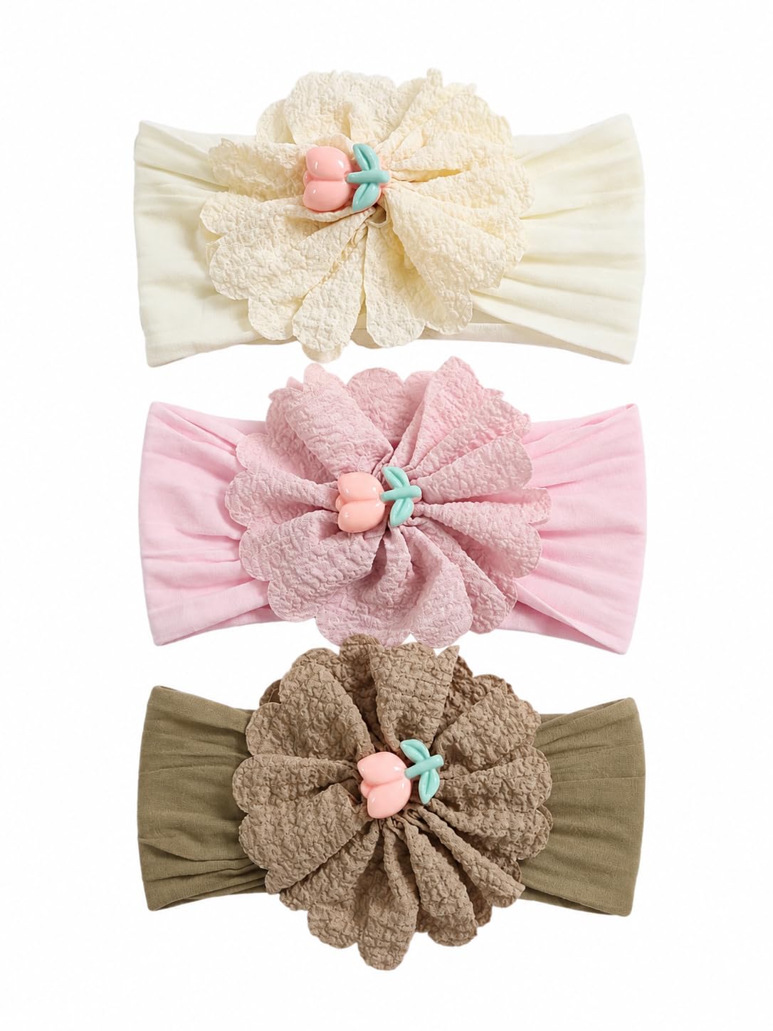 Baby Girl Flower Headbands, Soft Stretchy Head Wraps For Newborns, Infants & Toddlers, Cute Floral Hair Accessories For Baby Gir