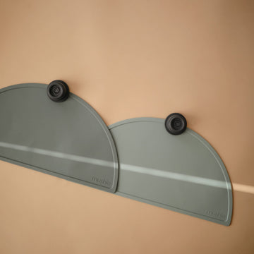 Mushie Silicone Placemat For Kids | Bpa-Free Non-Slip Design (Dried Thyme)