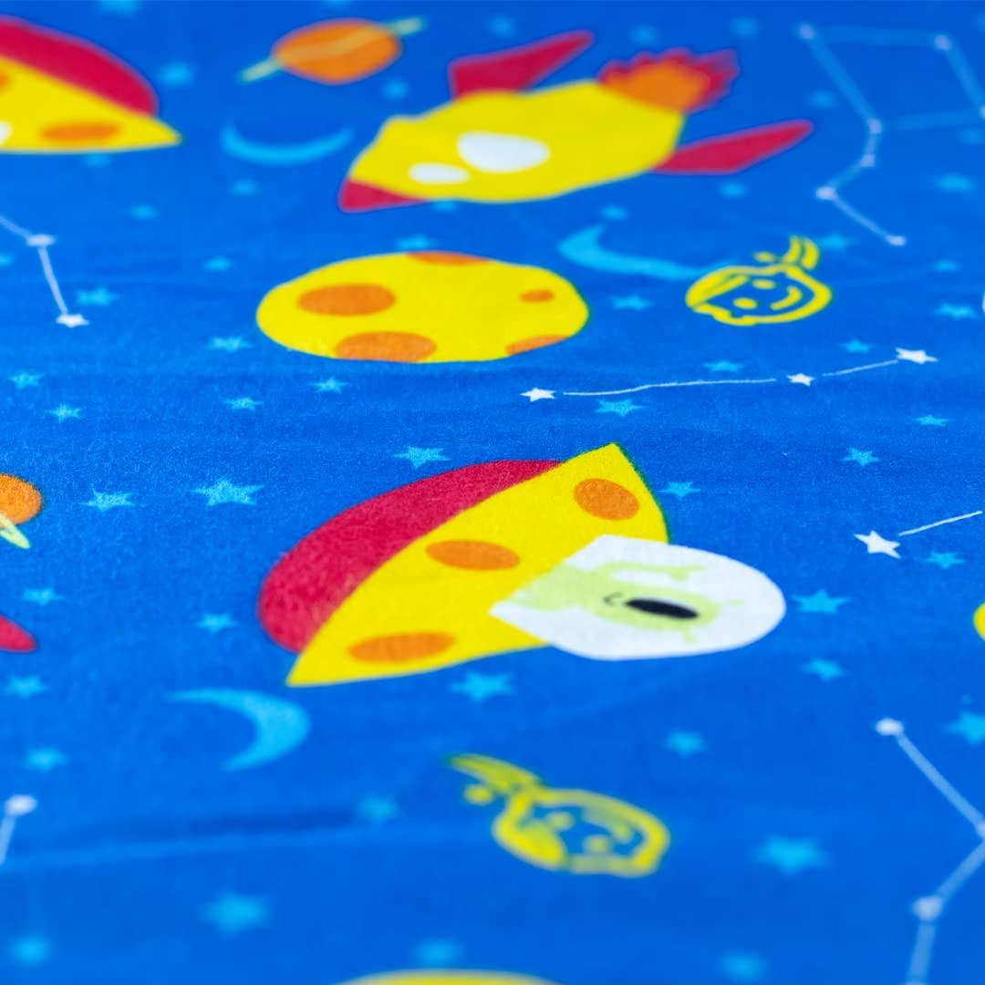 Kindermat 2' Jr. Daydreamer And Full Nap Mat Washable Cover - New Space Time Design- Regular, 47' X 22', Great For Daycare &