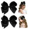 Deeka 2 Pcs 6' Big Hand-Made Grosgrain Ribbon Solid Color Hair Bows Alligator Clips Hair Accessories For Little Teen Toddler Gi