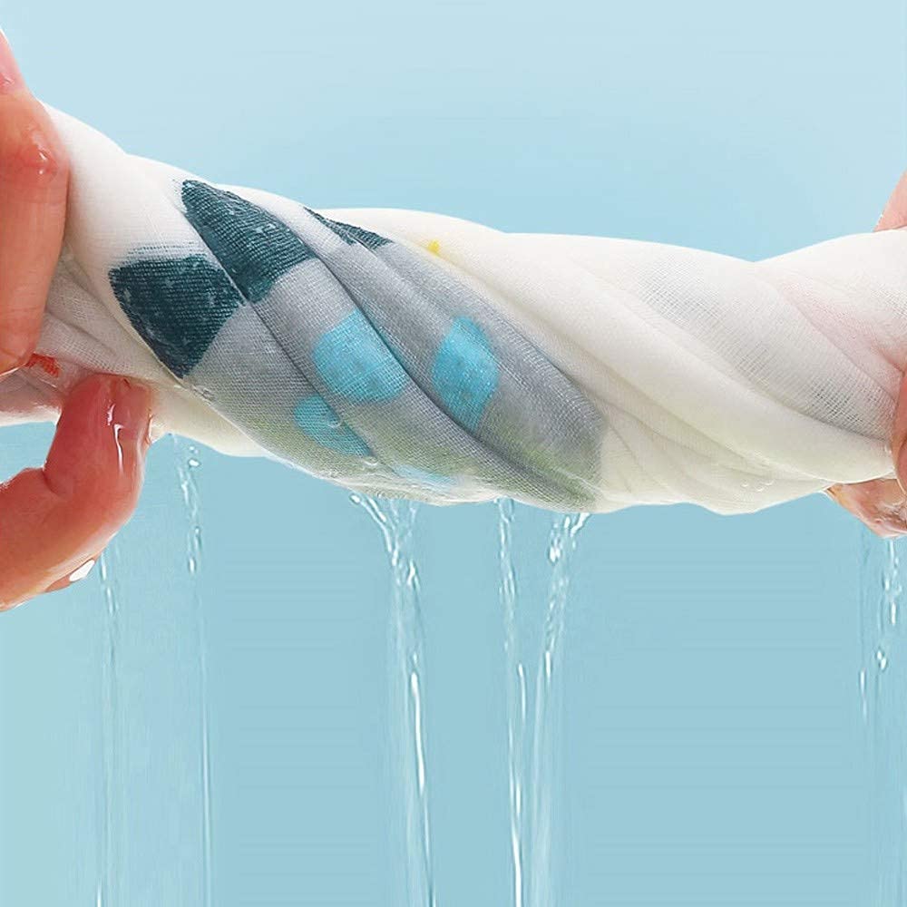 Peng'S M Muslin Baby Burp Cloths 6-Pack Organic Cotton Washcloths 20 By 10 Inches Cloths 6 Layers Super Soft