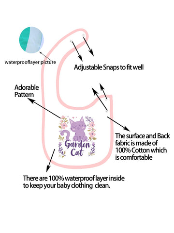 Baby Bibs For Boys And Girls, Waterproof Cotton 6 Pack, Drool And Mealtime (Multi11A)