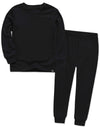 Vaenait Kids Toddler Long Sleeve Modal Sleepwear Pajamas 2Pcs Set Modal Black S