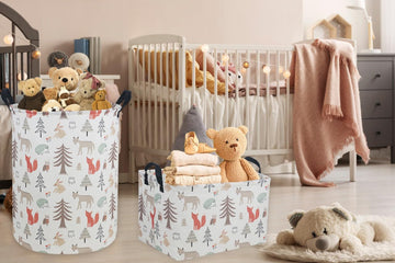 Essme Kids Laundry Hamper,Animal Hamper Collapsible Canvas Waterproof Storage Bin For Girls, Nursery Hamper,Gift Baskets,Toy Bin