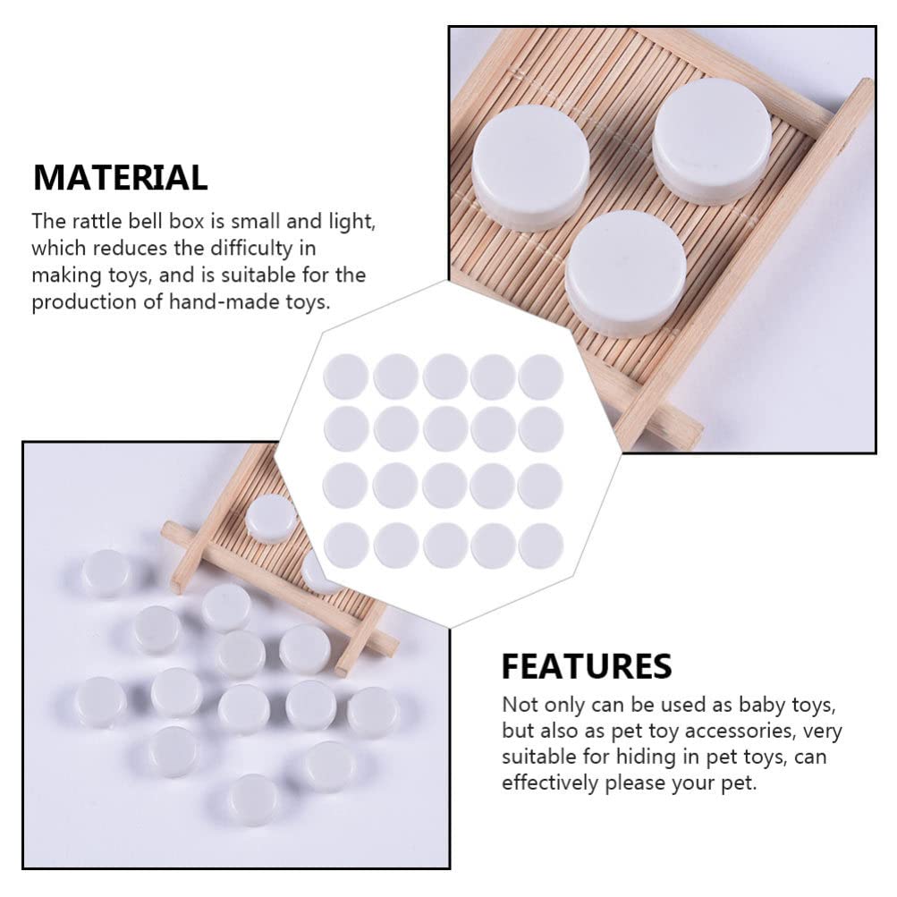 Kisangel 100Pcs Toy Rattle Box Repair 15MM Pet Baby Toy Noise Maker Insert Squeaker for Pet Toy Animal Puppet Doll Accessories W