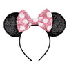 Razko Mouse Ears Headband, Polka Dot-Pink, One Size Fits All