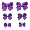 Purple Bows For Girls,6Pcs Hand-Made Grosgrain Ribbon Hair Bows Alligator Clips Hair Accessories For Little Teen Toddler Girls K
