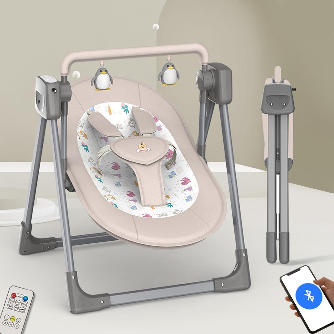 Infantso Sleep Ease (2-In-1) Baby Swing Rocker & Bouncer | Electric Swing & Rocker, Cradle For New Born, Automatic Swing / Cradl