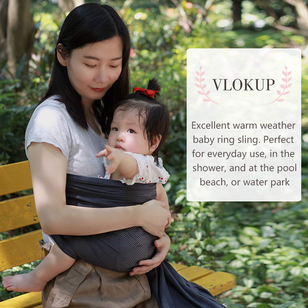 Vlokup Baby Water Ring Sling Carrier | Lightweight Breathable Mesh Baby Wrap For Infant, Newborn, Kids And Toddlers | Perfect Fo
