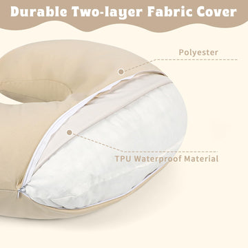 Hooyax Baby Waterproof Nursing Cover, Stretchy Nursing Covers For Breastfeeding, Adorable Infant Feeding Pillow Slipcover For Ba