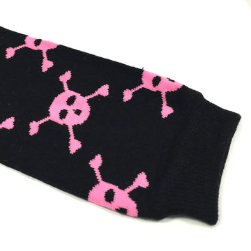 Wrapables Animals And Fun Colorful Baby Leg Warmers - Skulls Pink