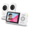 Vtech Vm819-2 Video Baby Monitor With 19-Hour Battery Life, 2 Cameras, 1000Ft Long Range, Auto Night Vision, 2.8