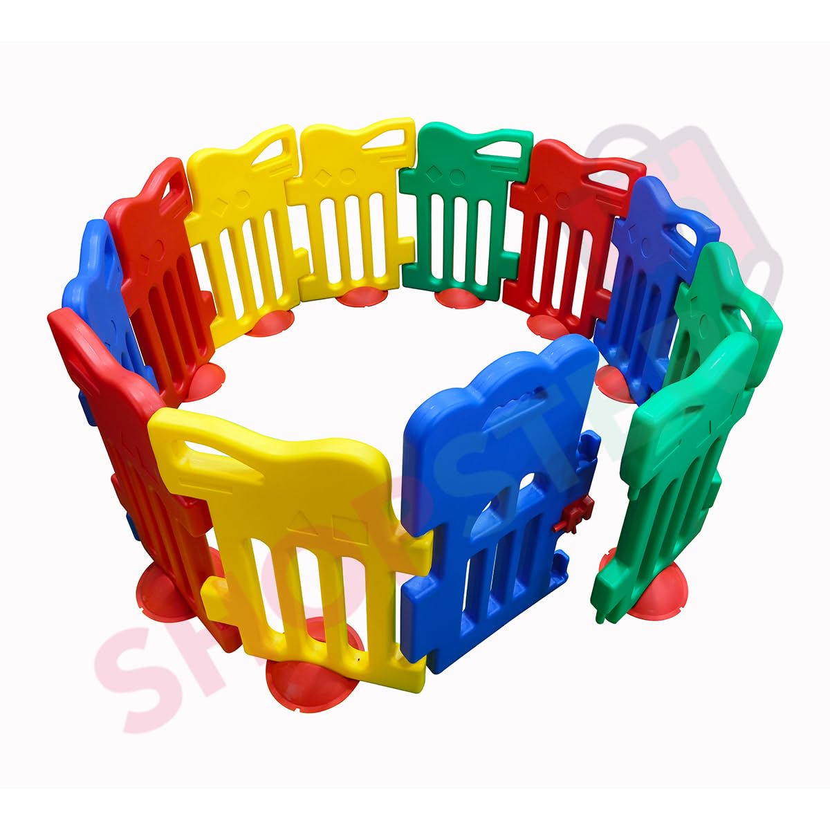 Shopster Baby Playpen Kids Activity Centre Safe & Spacious Play Yard Home Indoor Outdoor, Happy Game Enclosure Ball Pool Area Fo