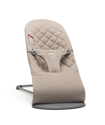 Babybjrn Bouncer Bliss, Sand Gray, Woven, Classic Quilt | 2-In-1 Adjustable Baby Bouncer Seat And Toddler Chair, Newborn To Todd