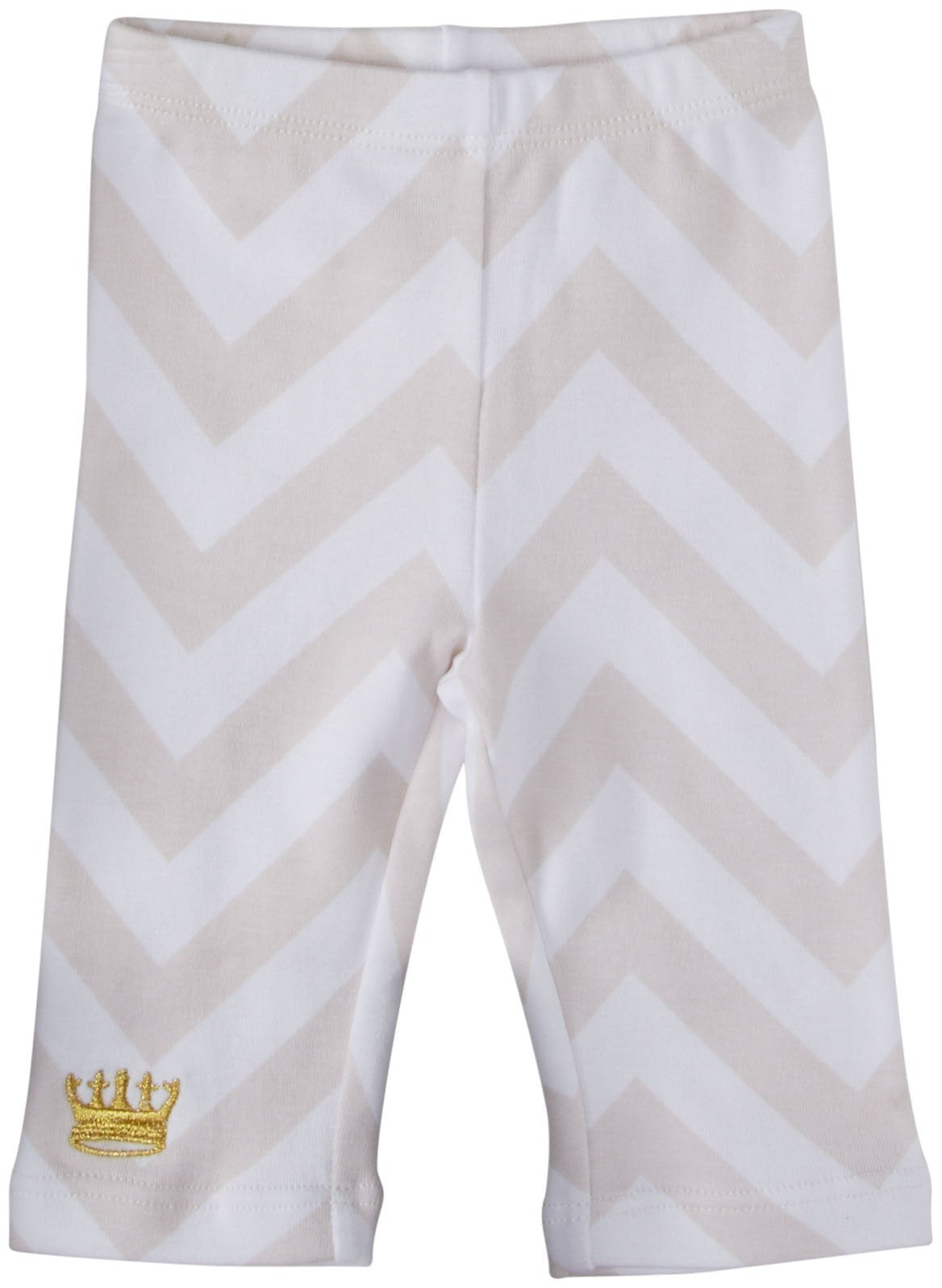 Rosie Pope Unisex-Baby Newborn Unisex Legging, Barely Chevron, 9 Months