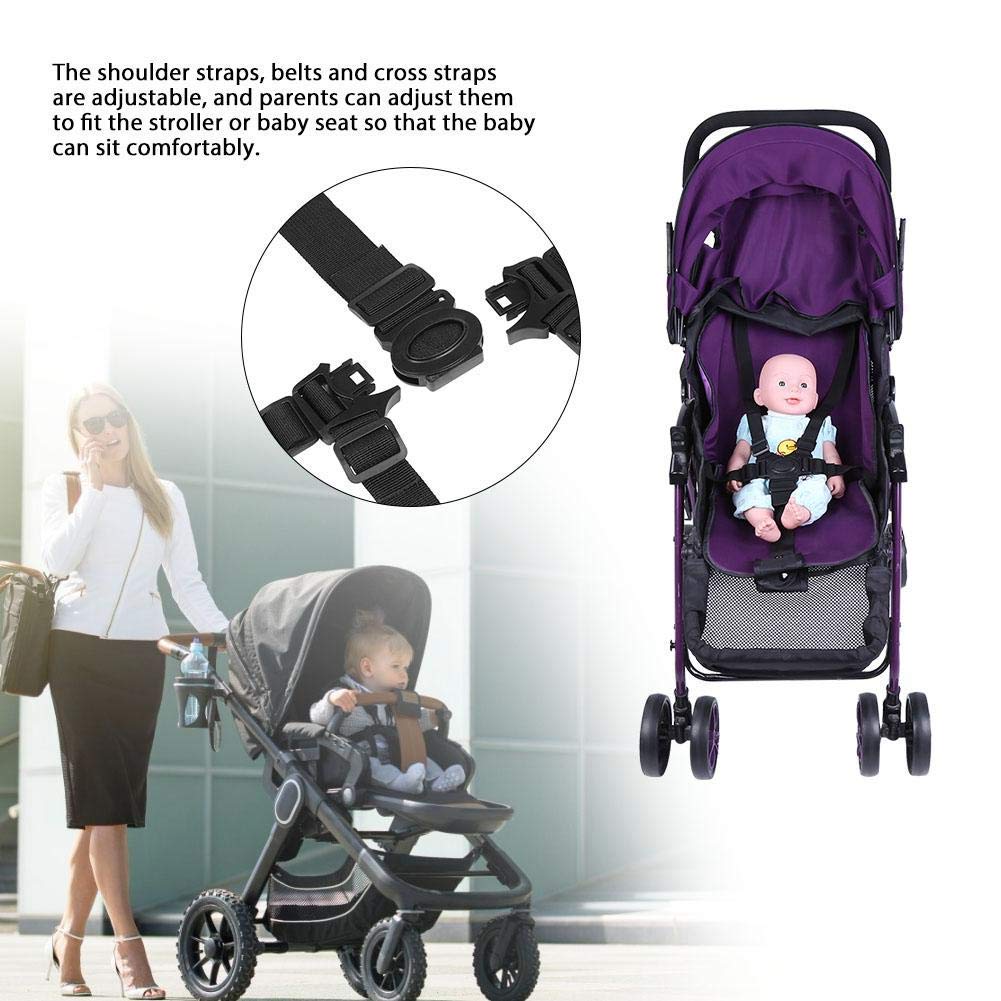 Harness Stroller Children Pushchair Rotating Adjustable Shoulder Strap Belts Straps Universal Baby 5 Point Harness Belt High Cha
