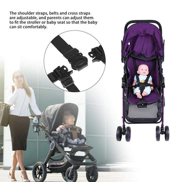 Harness Stroller Children Pushchair Rotating Adjustable Shoulder Strap Belts Straps Universal Baby 5 Point Harness Belt High Cha