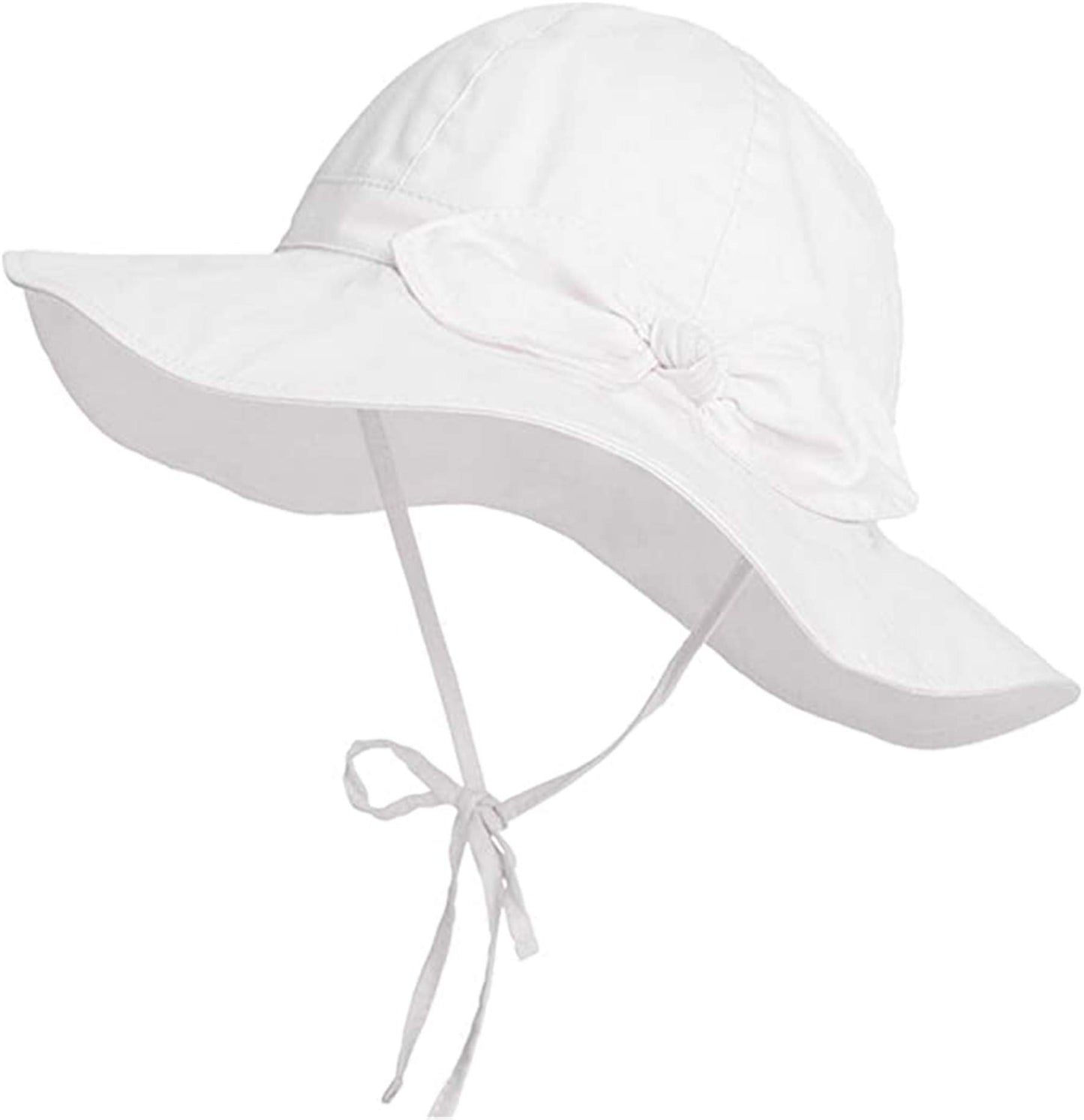 Urban Virgin Baby Girl Sun Hats Summer Baby Hats Upf 50+Toddler Sun Hat Infant With Wide Brim Bucket Hat White 12-24 Months