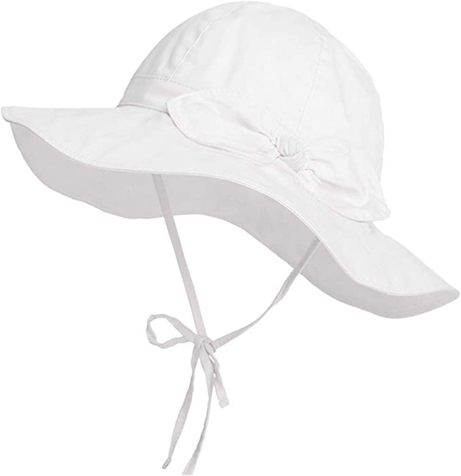 Urban Virgin Baby Girl Sun Hats Summer Baby Hats Upf 50+Toddler Sun Hat Infant With Wide Brim Bucket Hat White 12-24 Months