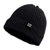 Simple Knitted Baby Beanie Hip-Hop Boys Winter Hat Toddler Kids Bonnet For Girls 0-5Y (Black, S)