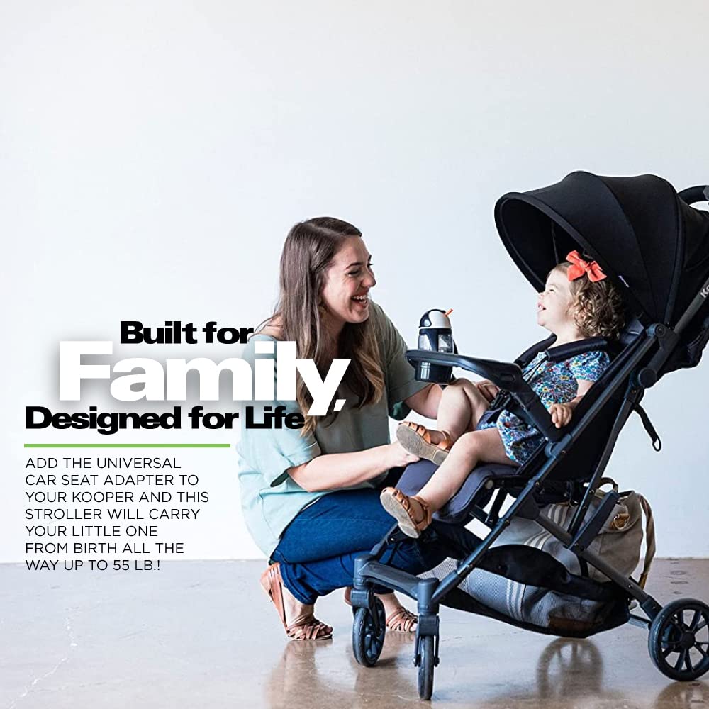 Joovy Kooper Lightweight Baby Stroller Featuring Removable, Swing-Open Tray, Big Wheels, Reclining Seat With Footrest, Extra-Lar