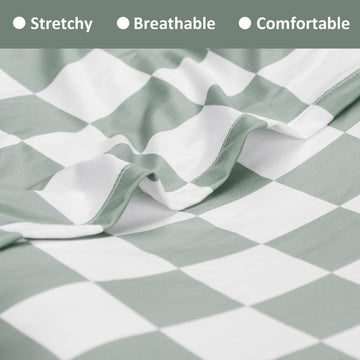 Dilimi Baby Lounger Cover, Newborn Lounger Cover For Boys Girls, Removable Soft Comfortable Lounger Slipcover, Green Checkerboar