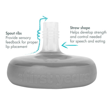 The First Years Insulated Straw Cups For Toddlers 2Pk - Ladybug & Marbled - Pink & Blue