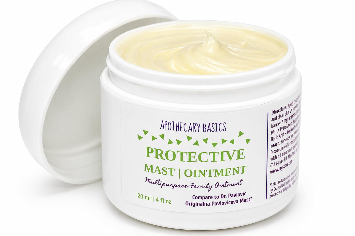 Protective Lanolin Ointment - Compare to Dr. Pavlovic Originalna Pavloviceva Mast - Handmade in USA - 4 fl oz (120 mL)