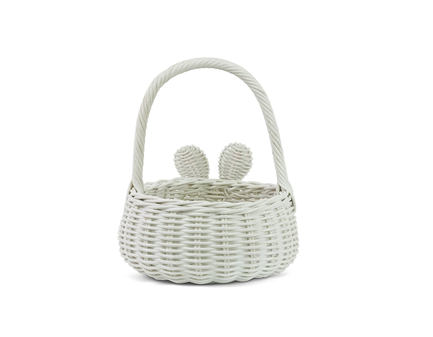 G6 Collection Hand Woven Bunny Rattan Wedding Flower Girl Basket Decorative Bin Home Decor Organizer Cute Handmade Handcrafted N
