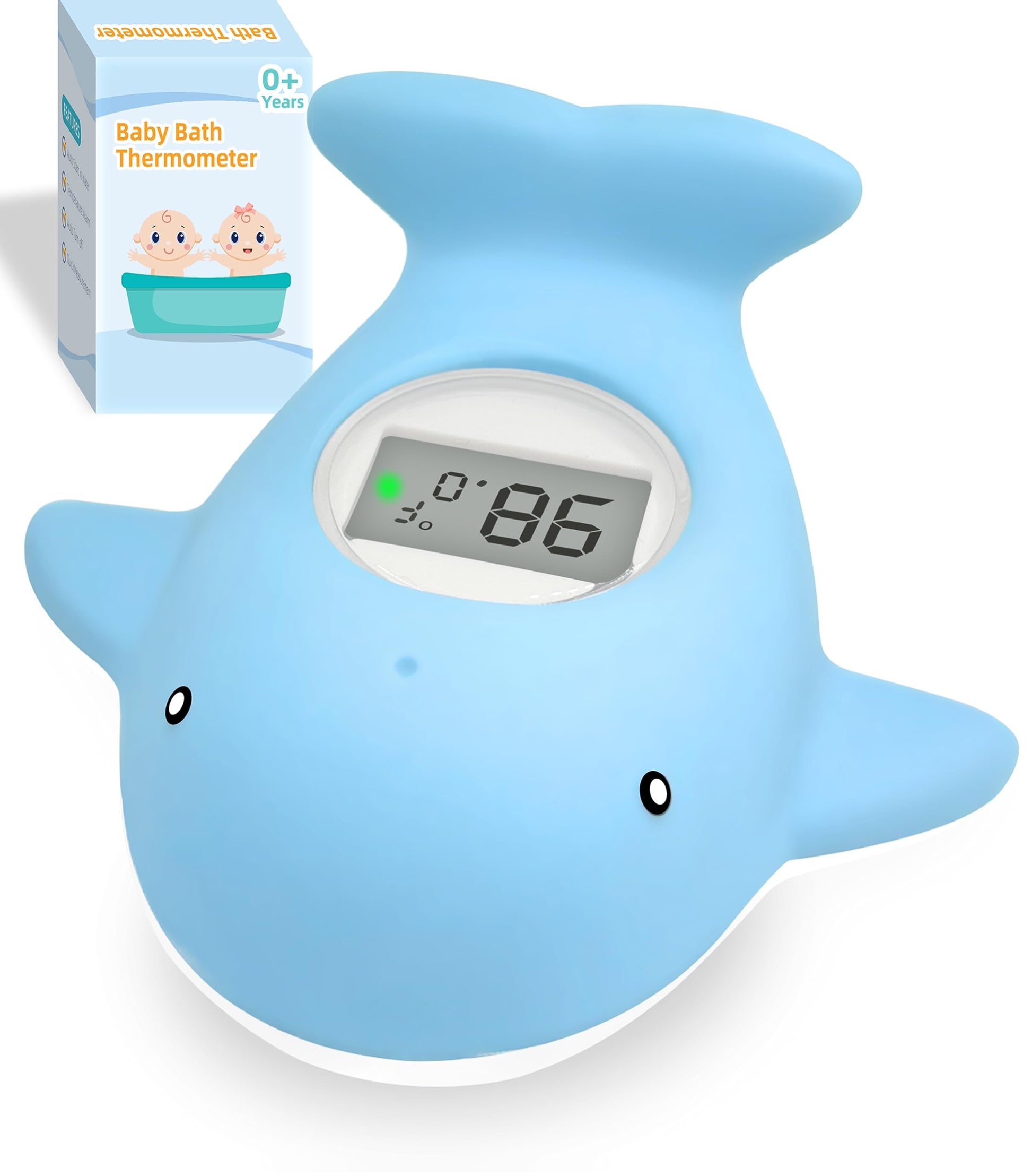Baby Bath Tub Thermometer - Bathtub Water Thermometer With Room Temperature - Safety Floating Whale Bathtub Toy - New Upgraded M