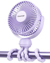Gaiatop Mini Electric Fan With 360 Rotation, 5.5Mm Gaps, Rechargeable Battery, 3 Speeds, Purple