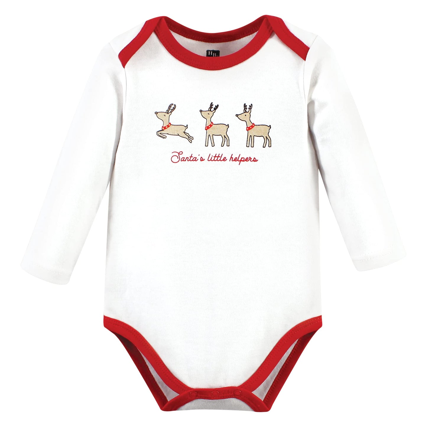 Hudson Baby Unisex Baby Cotton Long-Sleeve Bodysuits, North Pole, 3-6 Months