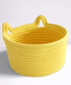 Cafshion Large Toy Basket With Cat Ears, Cute Basket Pet Toy Organizer With Handles Woven Cotton Rope Basket Decorative Basket N
