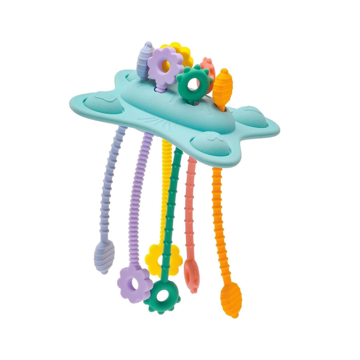 Silicone Montessori Sensory Toys for Babies 6-12-18 Months,Pull String Activity Toy, Early Educational Fine Motor Skills Toy for