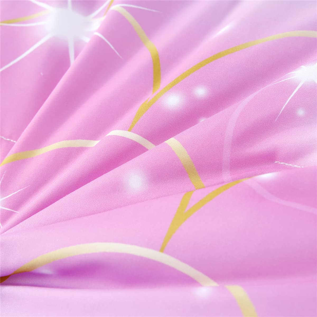 Urbonur 4 Piece Toddler Bedding Set Rainbow Colorful Mermaid Toddler Bedding Set For Girls Bed, Include Comforter, Fitted Sheet,