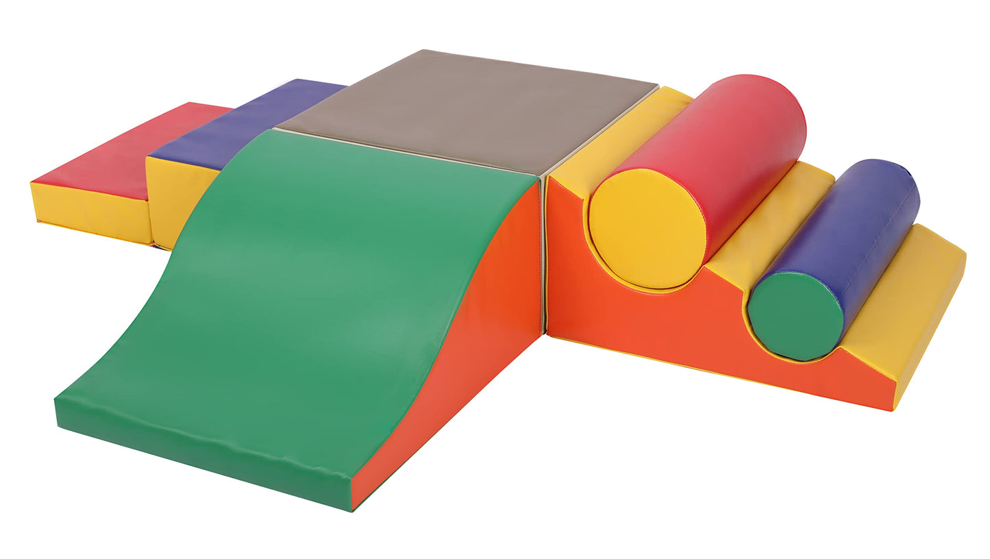 Tolead Toddler Foam Climbing Set Indoor - Kids Climb & Crawl Soft Activity Playset - Toddler Climber Gymnastics Equipment For Wa