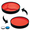 Stayneat Suction Plate, 2N1 Divided/Scoop Dish, Non-Slip Plate Guard, Usa! Red (S)