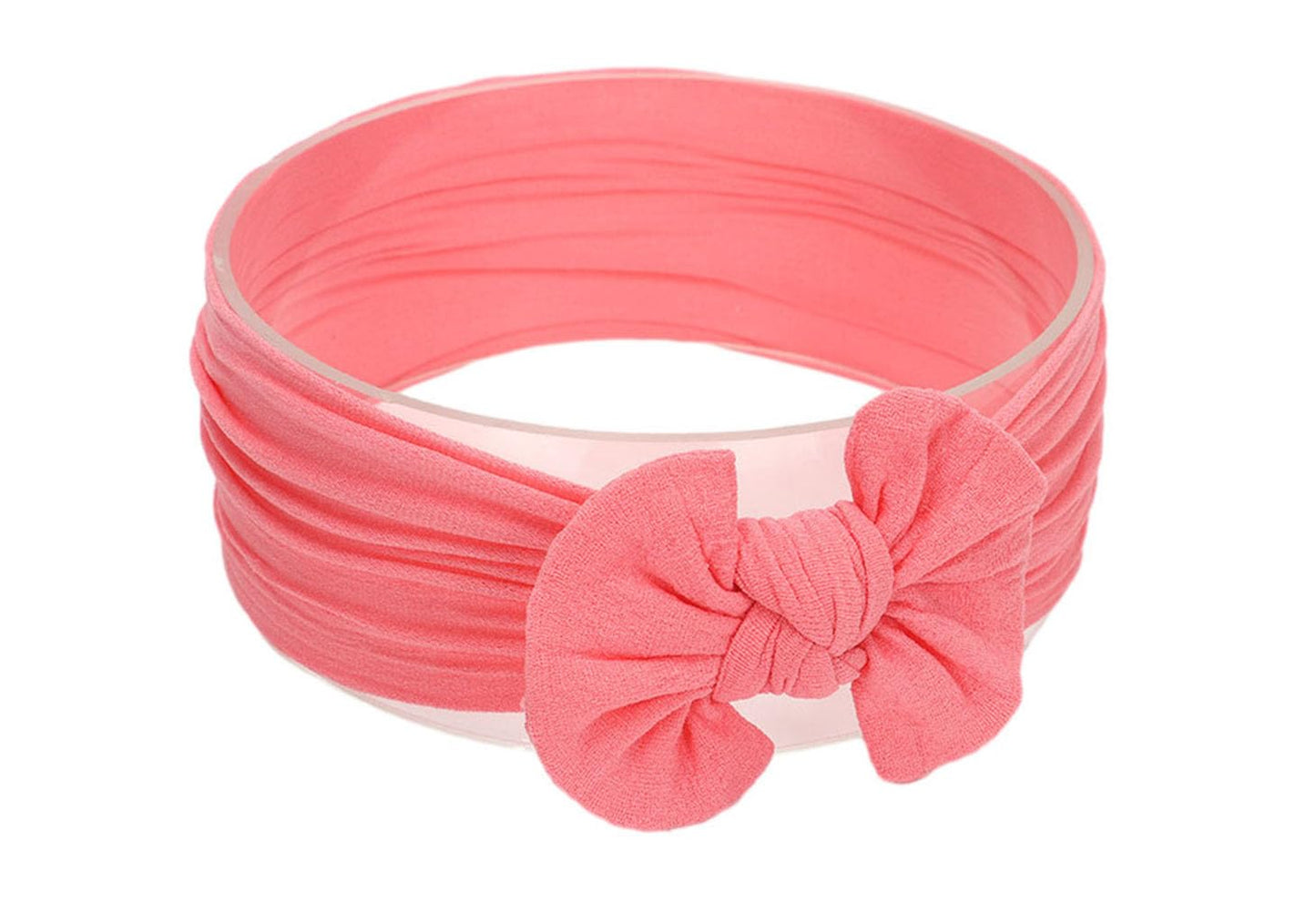 Koolgil Baby Girls Toddler Bow Knot Headbands Soft Nylon Headband for Daily Life Birthday Party Photography (Watermelon Pink)