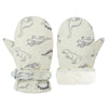 Fynnsure Toddler Mittens Lined Fleece Snow Gloves For Boys Girls Kids Winter Ski Gloves Baby Mittens Ivory White 2-4 Years