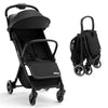 INFANS Lightweight Baby Stroller, Ultra-Compact Fold Airplane Ready Travel Stroller, One-Hand Gravity Fold Near Flat Recline Sea