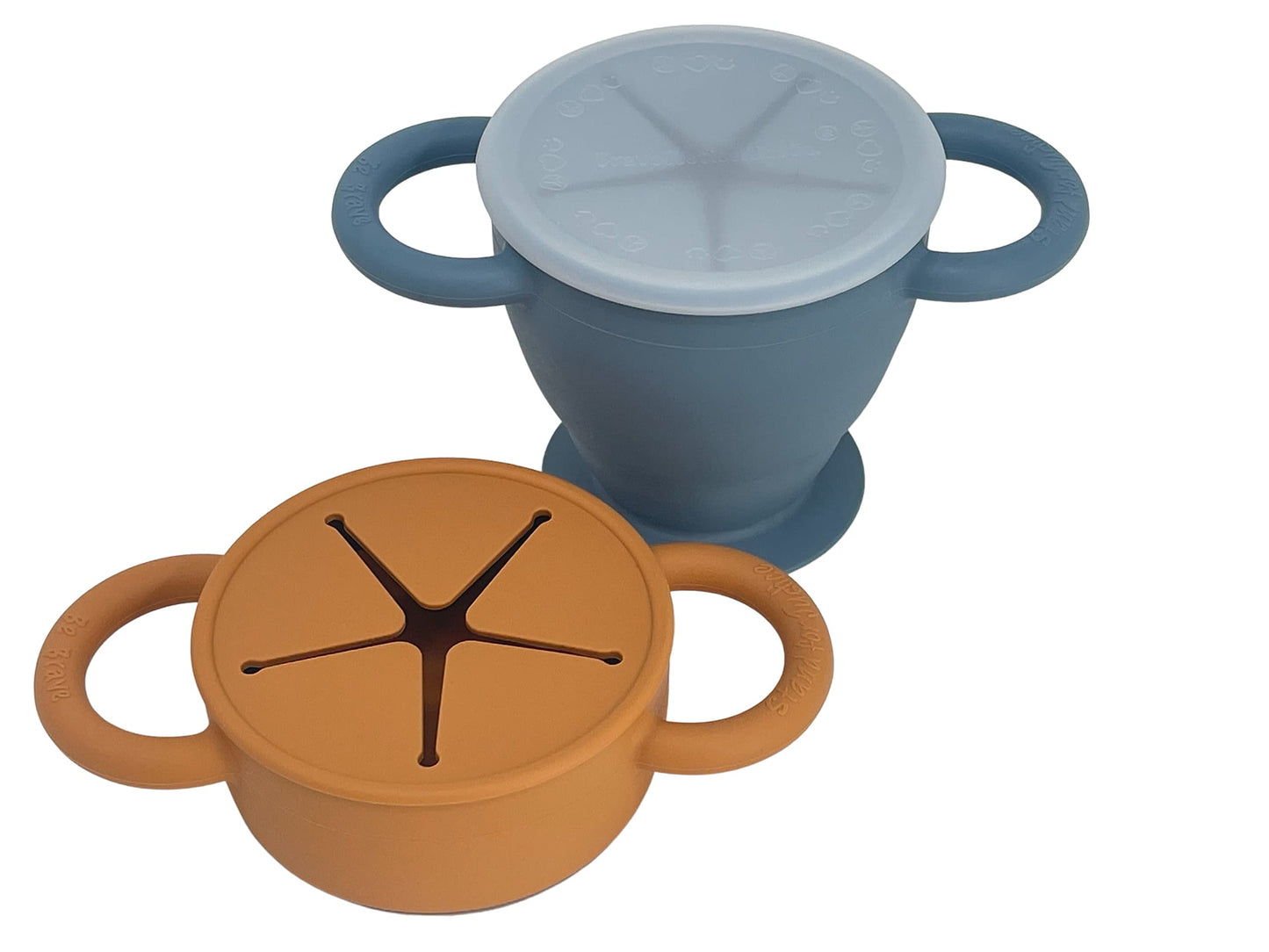 Bravejusticekidsco. | Snack Attack Ii Baby Snack Cup | 2 Pack | Collapsible Toddler Snack Cup (Honey Ginger And Blue Steel)