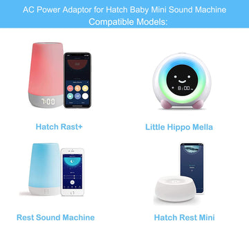 Universal Ac Power Adaptor For Hatch Baby Rest,Rest+ And Rest Mini Sound Machine