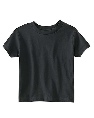 Rabbit Skins Toddler'S 5.5 Oz. Jersey Short-Sleeve T-Shirt, 4T, Black