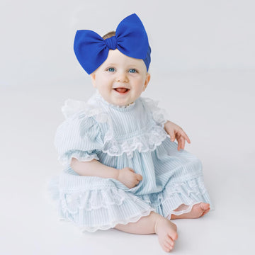 Yanjie 3 Pack Baby Girl Headbands Big Bows Soft Infant Toddler Headbands Baby Hair Bows Elastics Hairbands Newborn Kids Red Yell