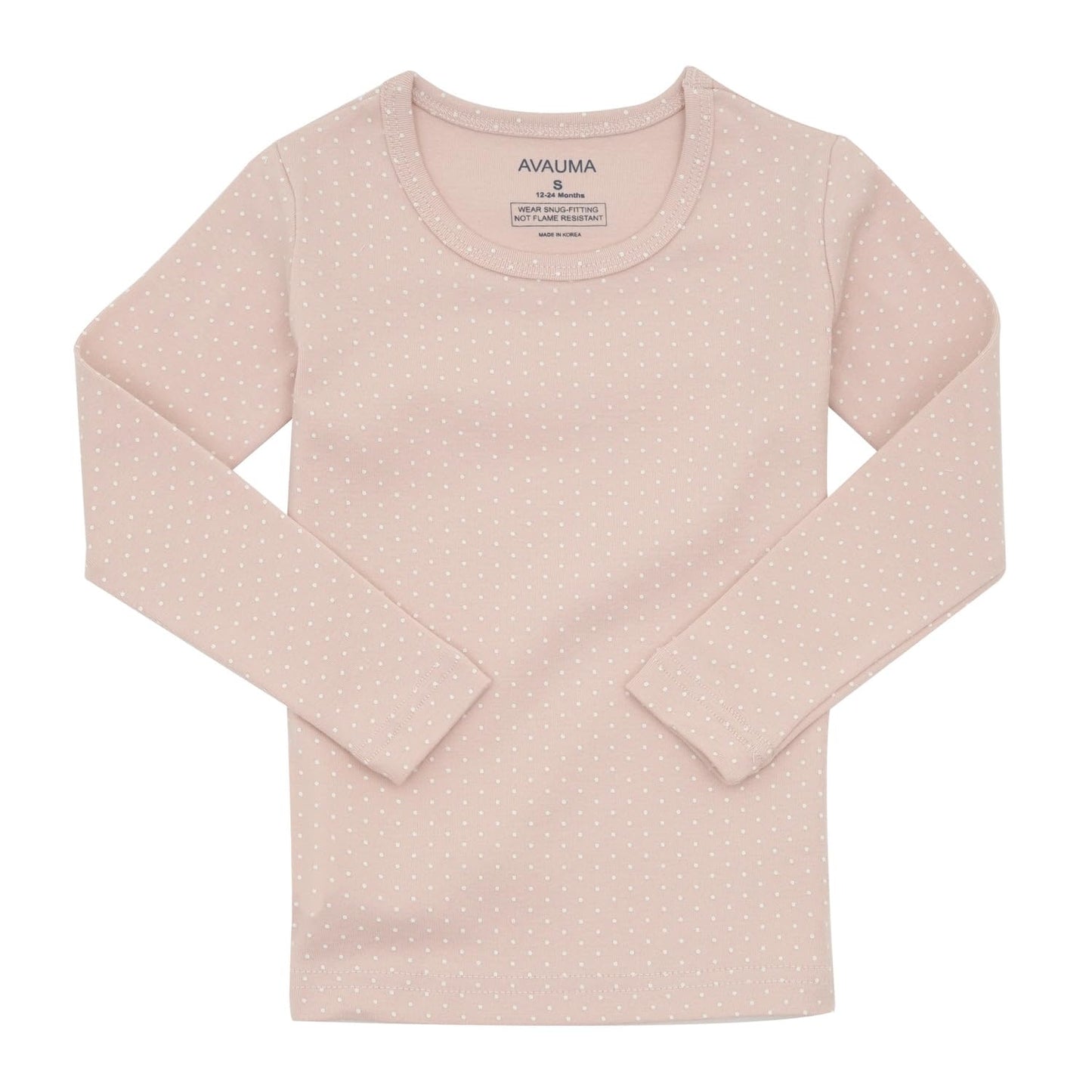 Avauma Baby Boys Girls Pajama Set 6M-7T Kids Cute Toddler Snug Fit Pattern Design Pjs Cotton Sleepwear Polka Dot (Salt.Pink.Xl)