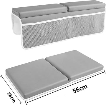Childhood Bath Kneeler And Elbow Rest Pad Set - Painless Foam With Toy Organizer Pockets, Foldable, Quickly Dry Bathtub Kneeler