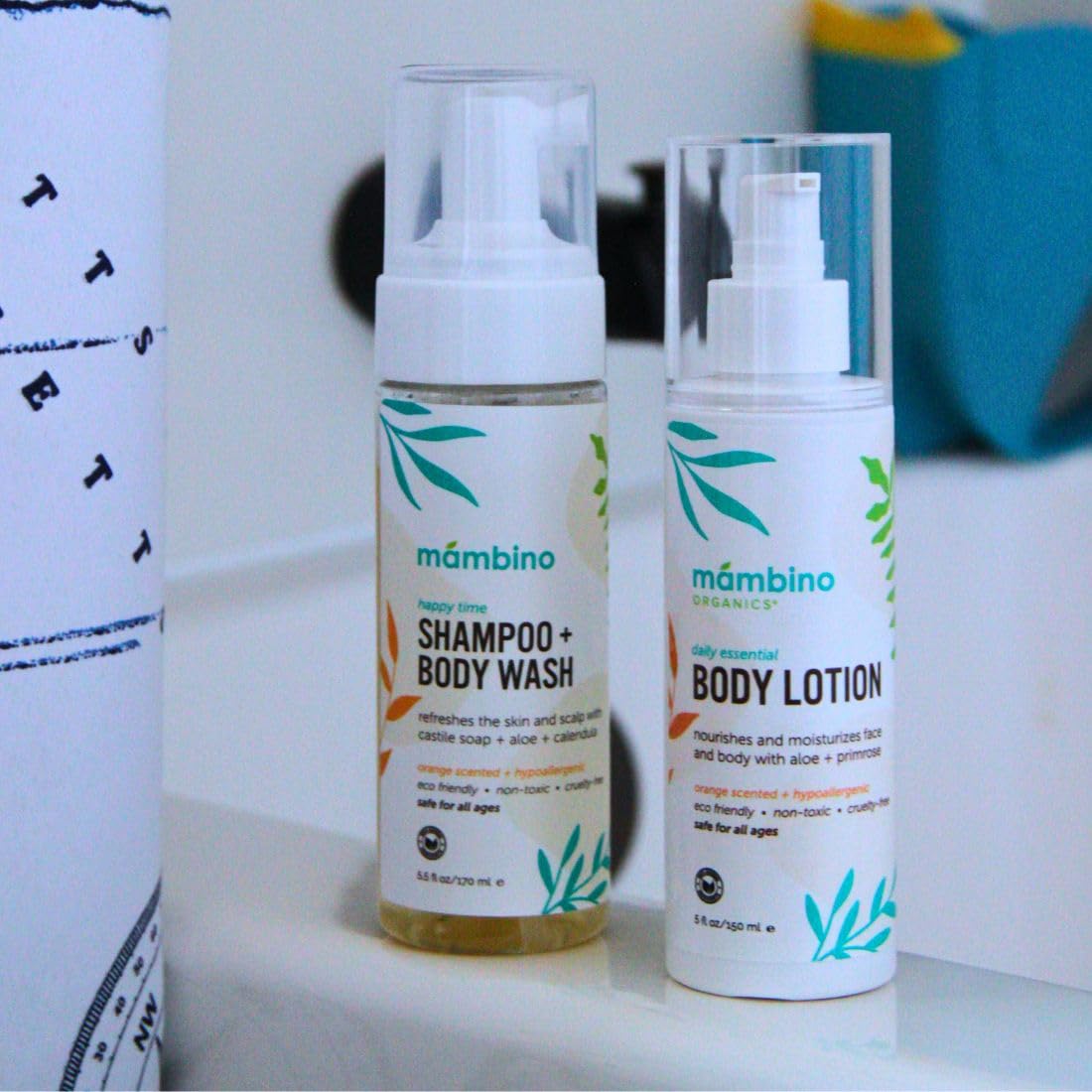 Mambino Organics Baby Arrival Essential Care Gift Set - New & Improved - Cruelty Free, Vegan & Non-Gmo 4Pc Set - Shampoo, Lotion