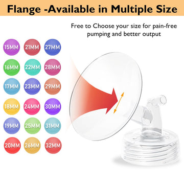 16Mm Flange And Duckbill Valve Compatible With Spectra S1 Spectra S2 Spectra9 Plus Synergy Gold Breast Pump, Spectra Pump Parts
