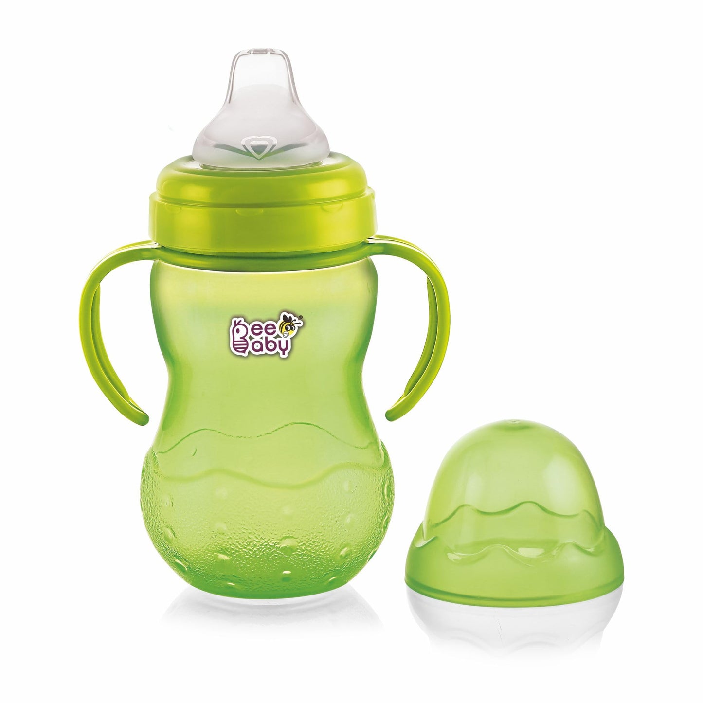 Beebaby Grippee Soft Silicone Dual AntiColic Spout Sippy Cup | TouchFlow Valve NoDrip Spout | AntiSpill & LeakProof Sipper